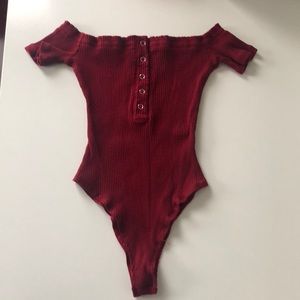 Zaful off the shoulder short sleeved bodysuit